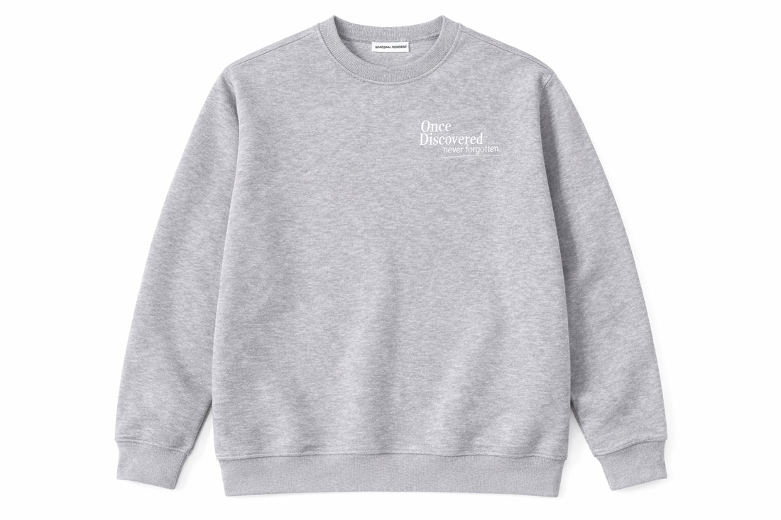 Once Discovered Crewneck in Grey