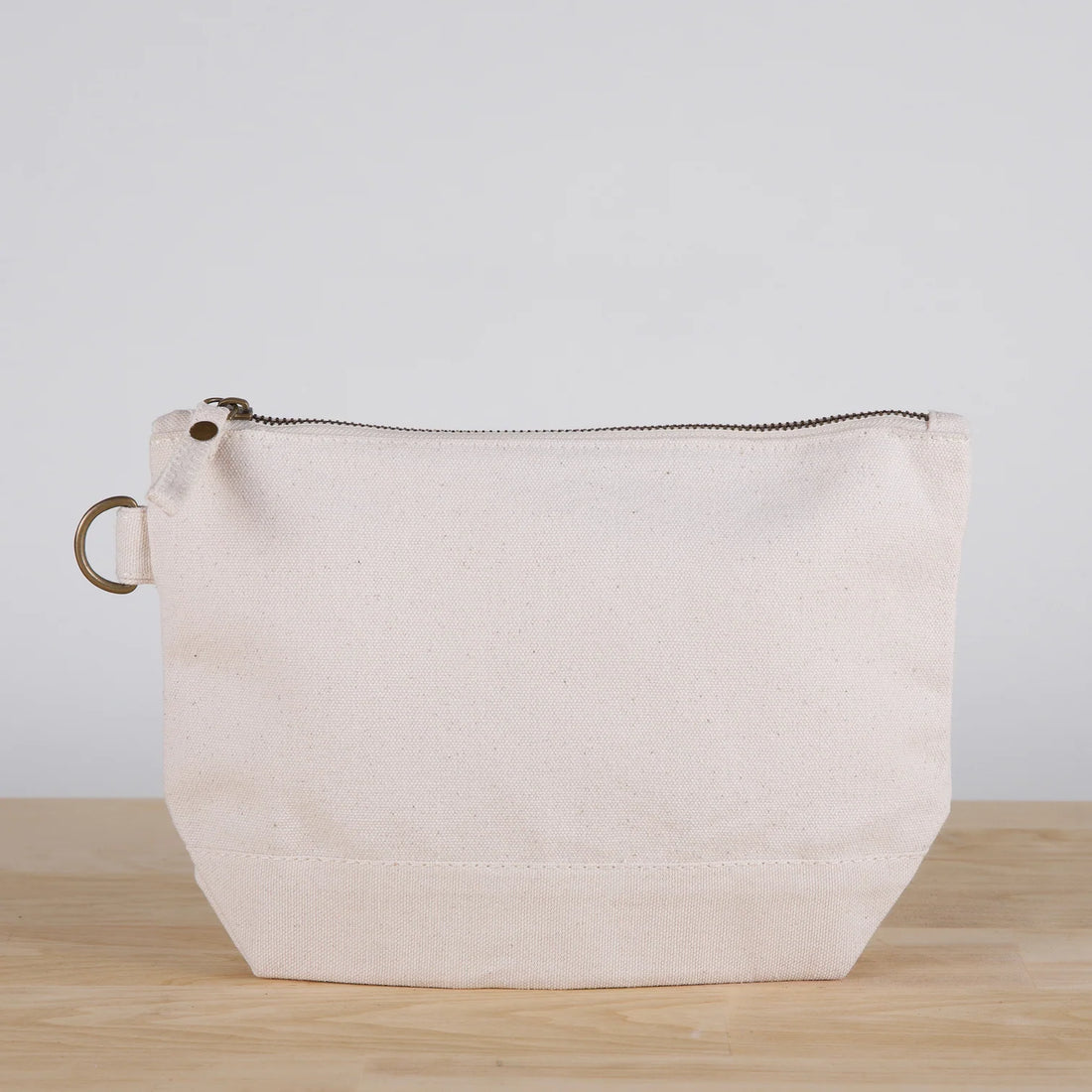 All In Pouch in Natural - canvas zip pouch