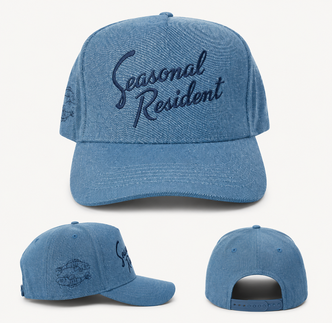 Denim Seasonal Resident Fish Trucker Hat
