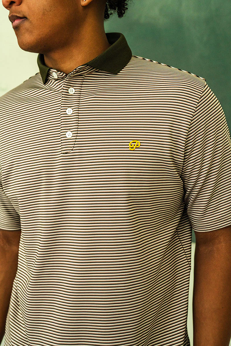 Public Athlete Striped Polo