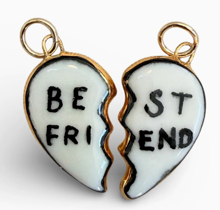 “Best Friend” Broken Heart Charms