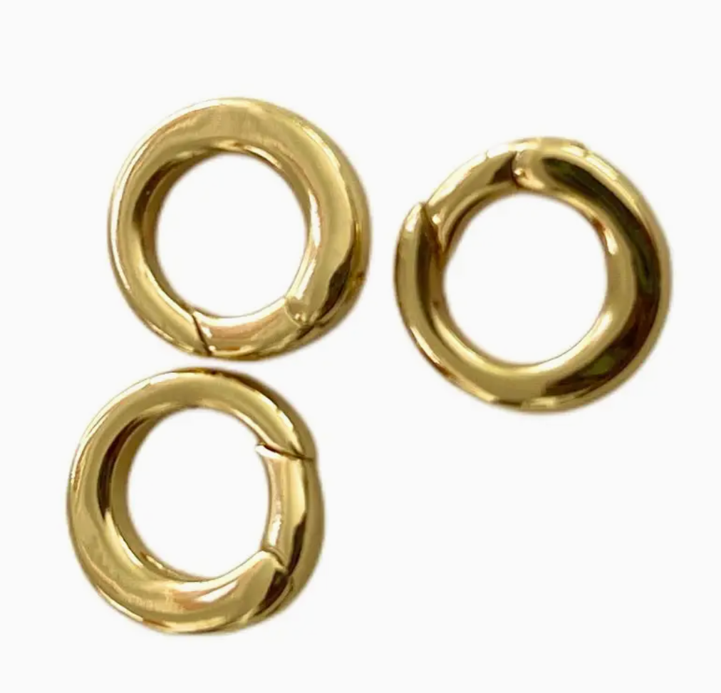 Gold-Plated Heart Charm Holders