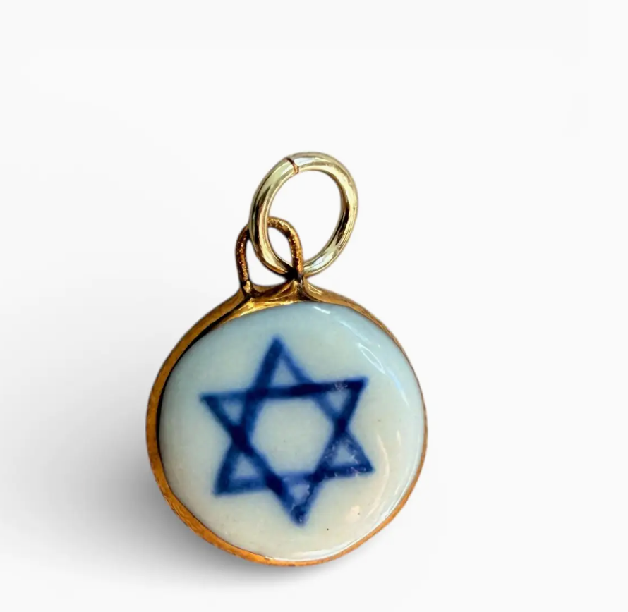 Star of David Circle Charm