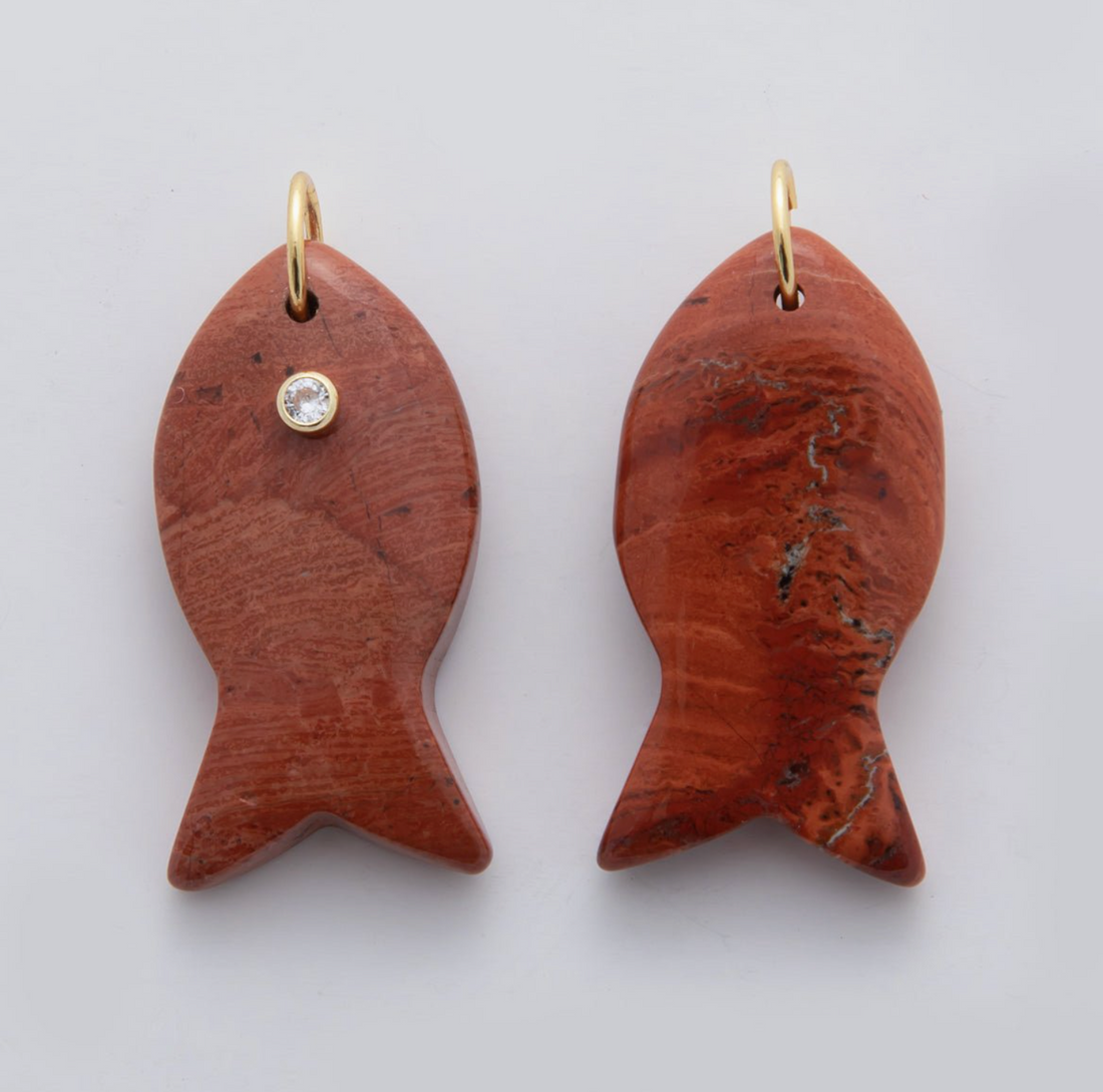 Gemstone Fish Charm - Large