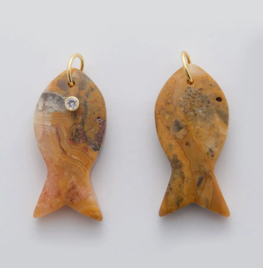 Gemstone Fish Charm - Large