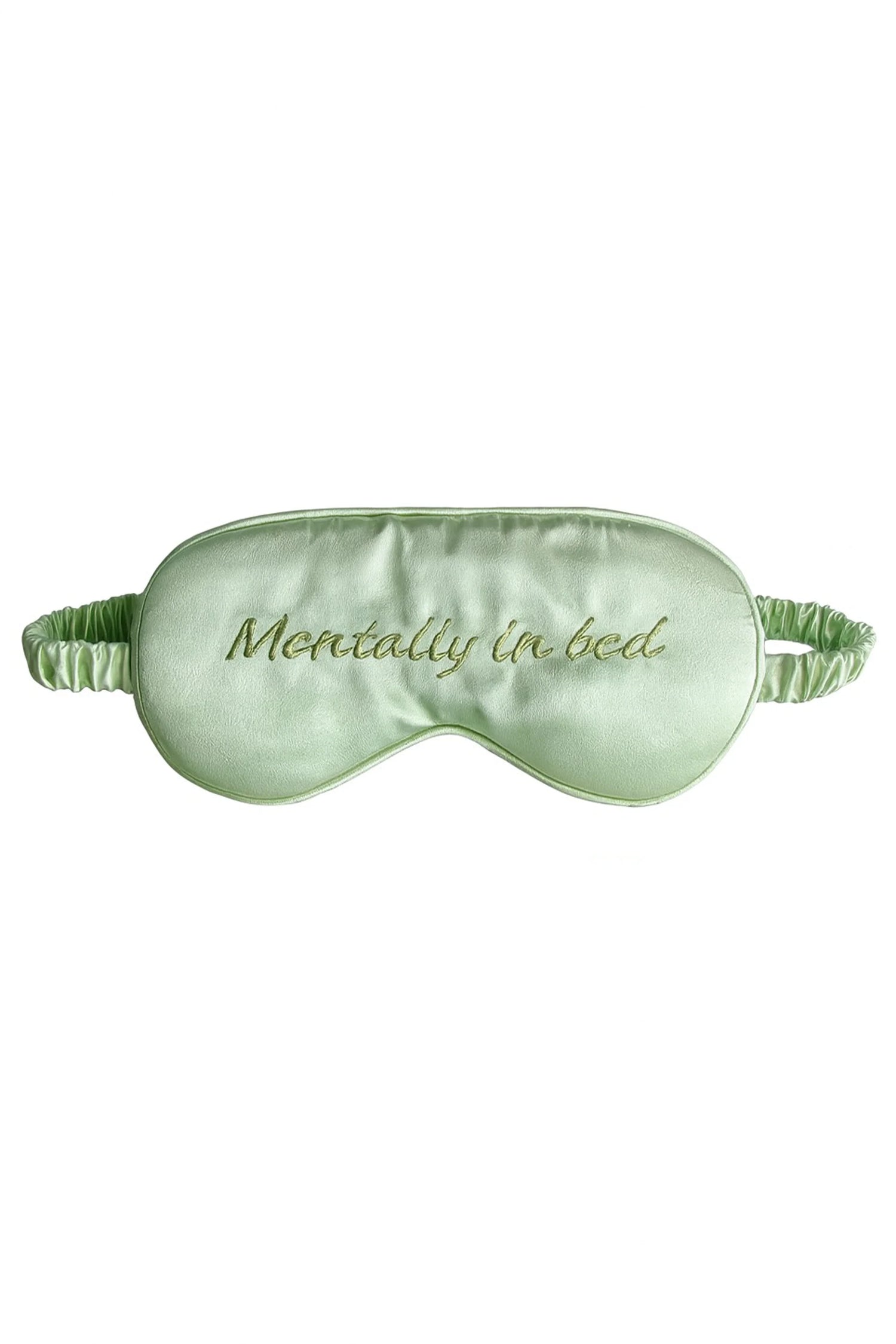 Cheri Silk Sleeping Mask in Green Tea - premium silk eye mask
