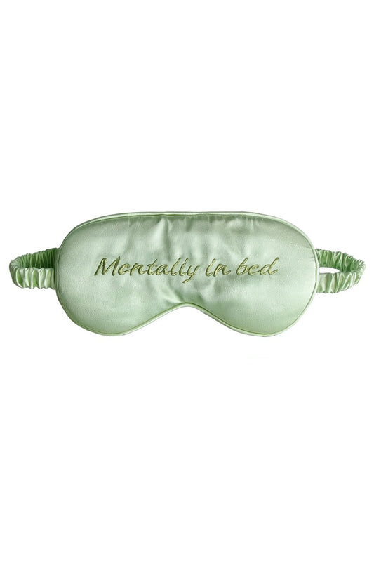 Cheri Silk Sleeping Mask in Green Tea - premium silk eye mask