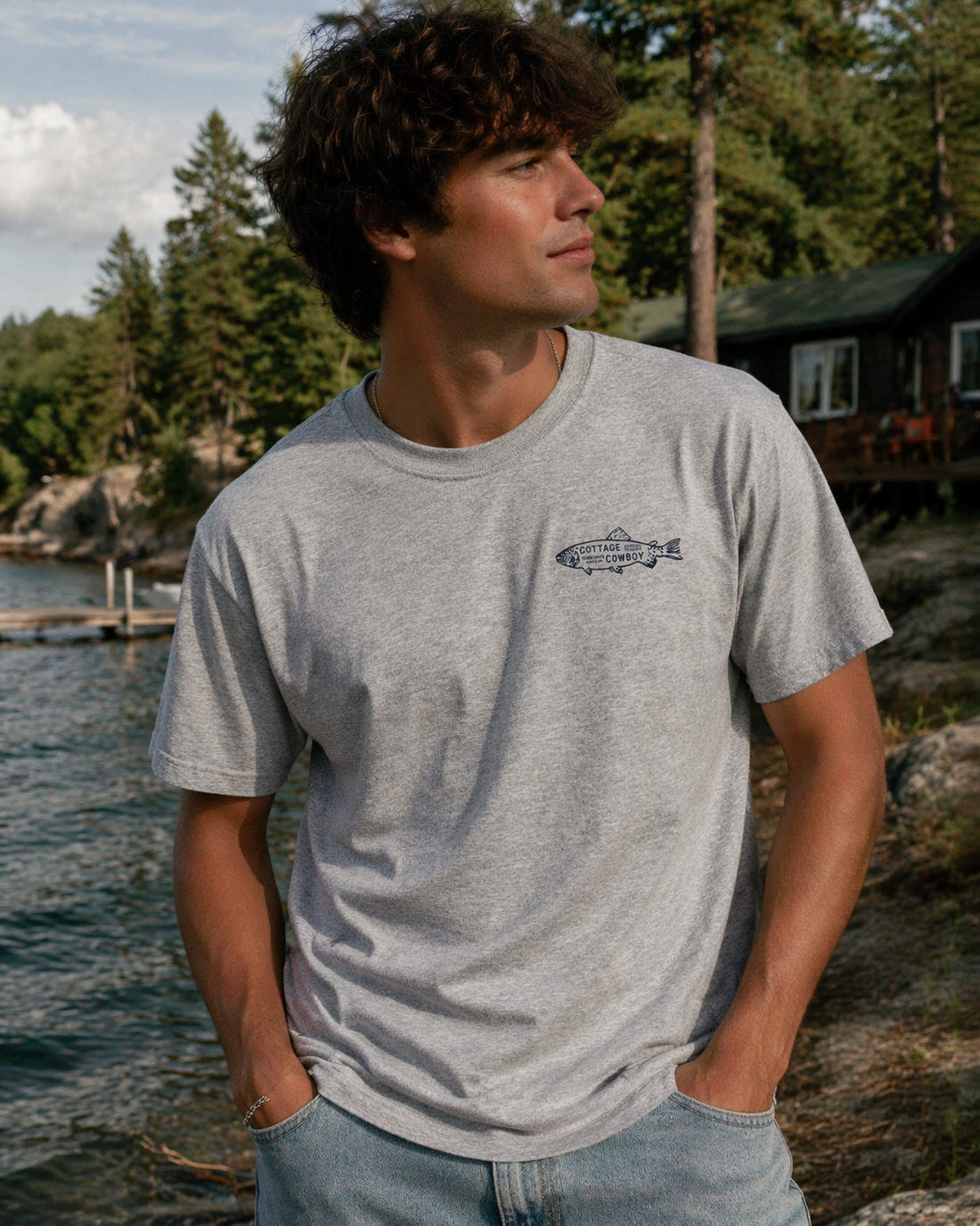 Cottage Cowboy Fish Tee