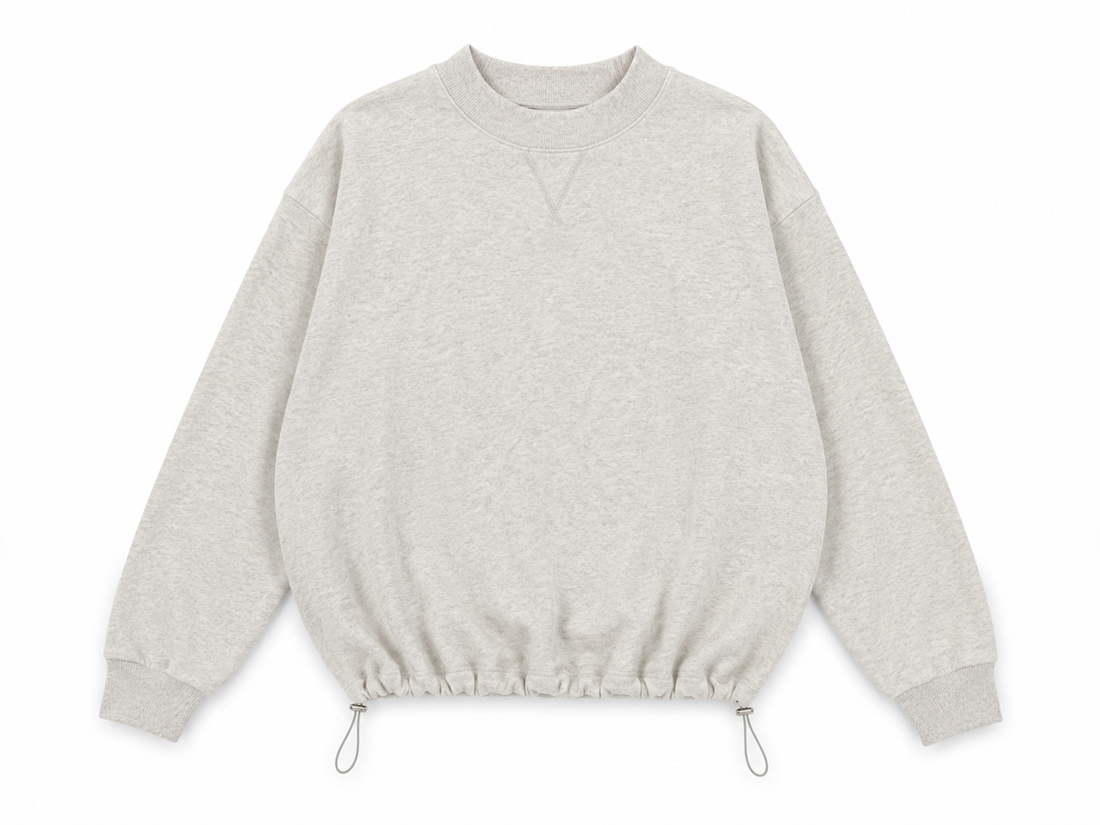Mock Neck fleece sweatshirt in Navy - Seasonal Resident
