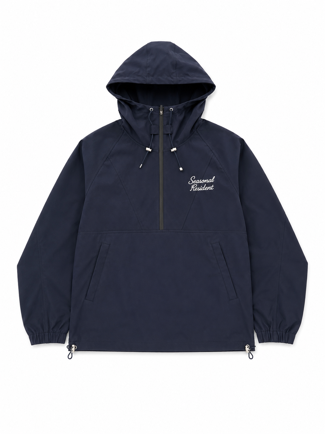 Anorak Embroidered in Navy - Seasonal Resident