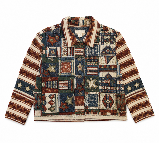 American Jacket - one-of-a-kind handcrafted vintage quilt jacket