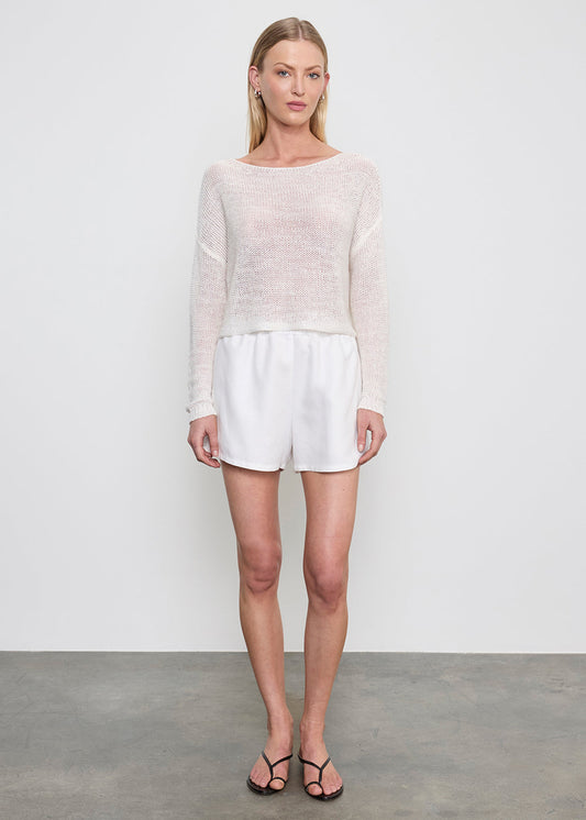 Twill All Day Short in Off White