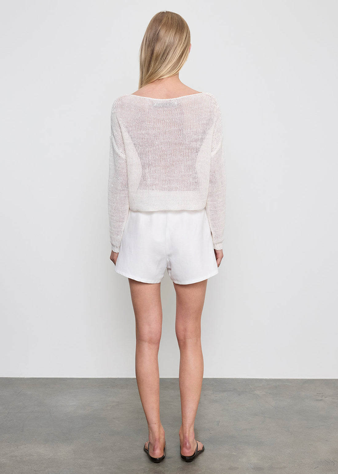 Twill All Day Short in Off White, worn