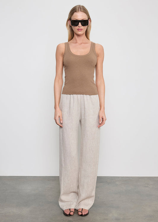 Linen Everywhere Pant in Jute Heather