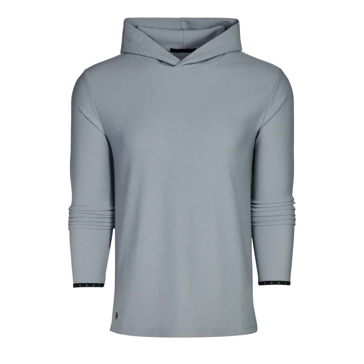 Traverse Waffle Hoodie in Pacific Fog - waffle knit hoodie