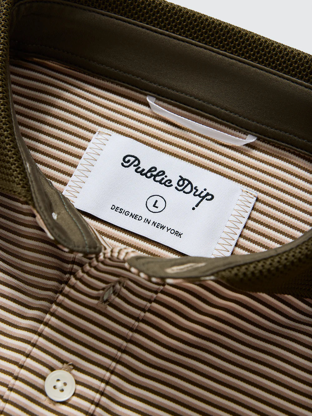 Public Athlete Striped Polo
