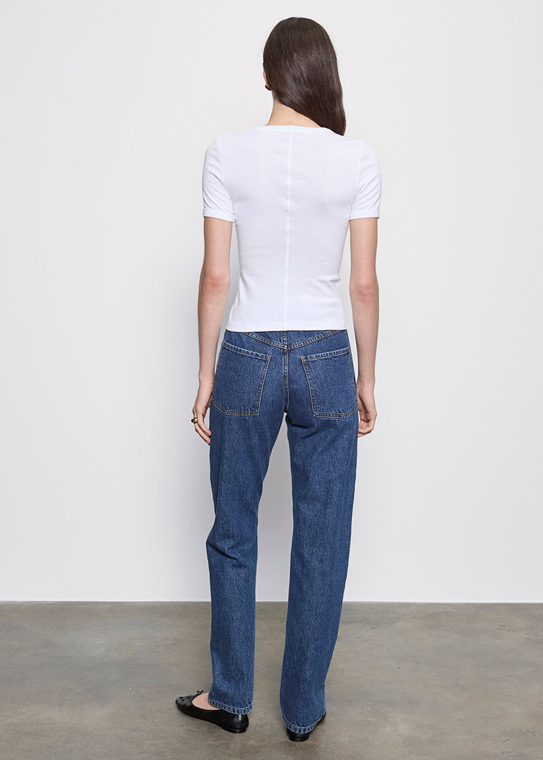 Supima Cotton New Classic S/S Tee in White, worn