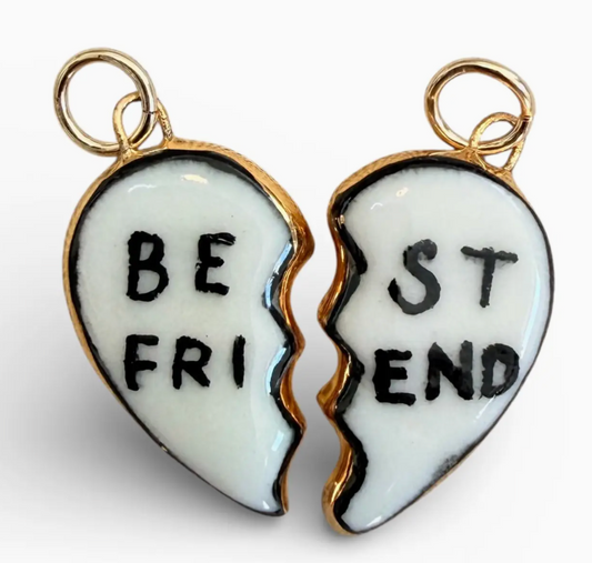 “Best Friend” Broken Heart Charms