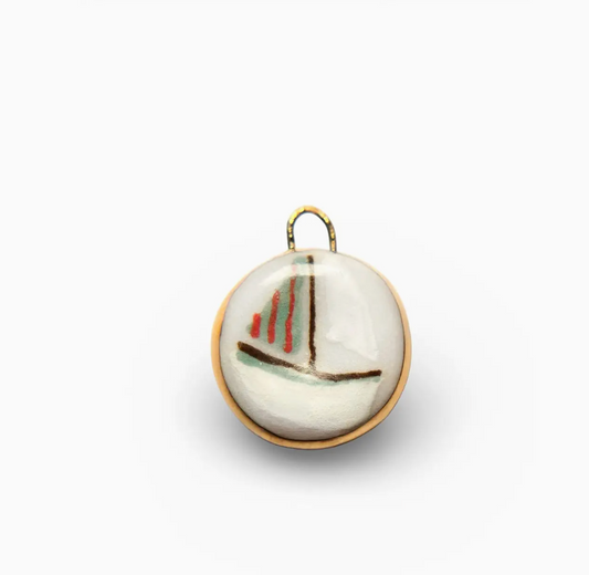 Sailboat Circle Charm