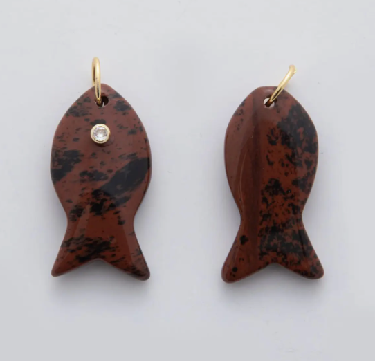 Gemstone Fish Charm - Large