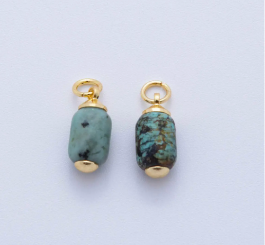 Gemstone Tube Charm