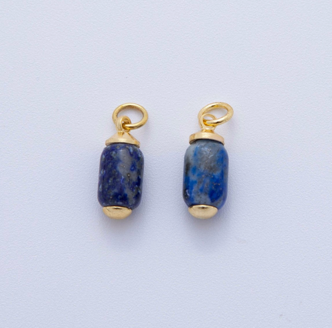 Gemstone Tube Charm