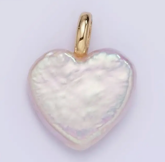 Fresh Water Pearl Charm in Heart