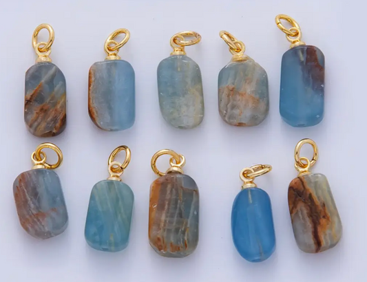 Gemstone Oblong Charm